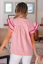 Treasure Ruffled Short Sleeve Blouse