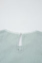 Meredith Stripe Lace Patchwork Crew Neck Tank Top