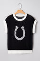 Evelynn Trim Short Sleeve Sweater