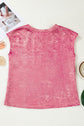 Alanna Metallic Cap Sleeve Top