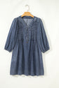Autumn Tied Pleated Mini Dress