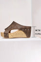 Skylar Pu Leather Wedge Slippers