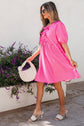 Violet Puff Sleeve Mini Dress