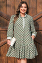 Olivia 4 Sleeve Floral PLUS Dress