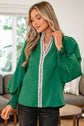 Everly Flounce Sleeve Trim Blouse