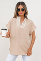 Jessica Rolled Short Sleeve Blouse