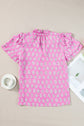Miller Ruffled Short Sleeve Blouse