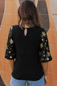 Lara Splicing Half Sleeve Top