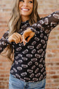 Maci Rugby Mesh Sheer Long Sleeve Top