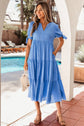 Madelynn Sleeve Tiered Midi Dress