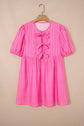 Violet Puff Sleeve Mini Dress