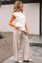 Ivy Lace Patchwork Cap Sleeve Round Neck Top