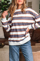 Marlowe Stripe Drop Shoulder Pullover