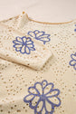 Harper Eyelet Drop Shoulder Sweater