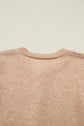 Yamileth Oatmeal Ruffle Trim Sweater