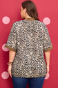 Kahlani Crinkled Colorblock Patchwork PLUS Blouse