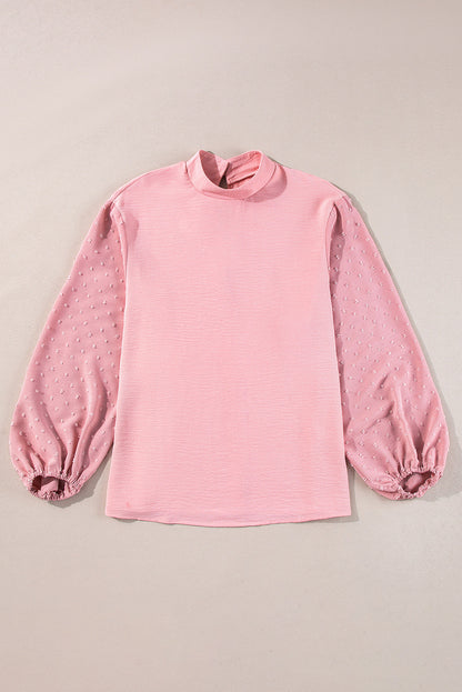 June Swiss Dot Balloon Sleeve Loose Blouse