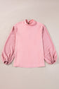 June Swiss Dot Balloon Sleeve Loose Blouse