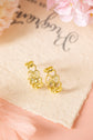 Lavender Link Hoop Stud Earrings