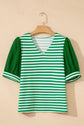Leighton Short Sleeve Patchwork Blouse