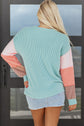 Aria Knit Colorblock Henley Top