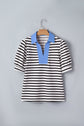 Lina Block Polo Collar Blouse