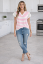 Theodora Ruffled Short Sleeve Blouse