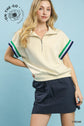 Zip Front Casual Knit Top