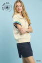 Zip Front Casual Knit Top