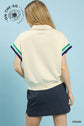 Zip Front Casual Knit Top