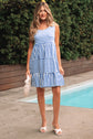 Ellie Stripe U Neck Sleeveless Loose Fit Mini Dress