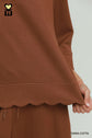 Raglan Sleeve Top with Scallop Detail