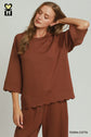 Raglan Sleeve Top with Scallop Detail