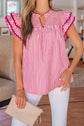 Treasure Ruffled Short Sleeve Blouse