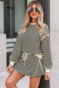 Jessica Drop Shoulder Pullover Top & Skirt Set