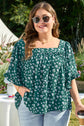 Adelynn Square Ruffled Trim PLUS Blouse