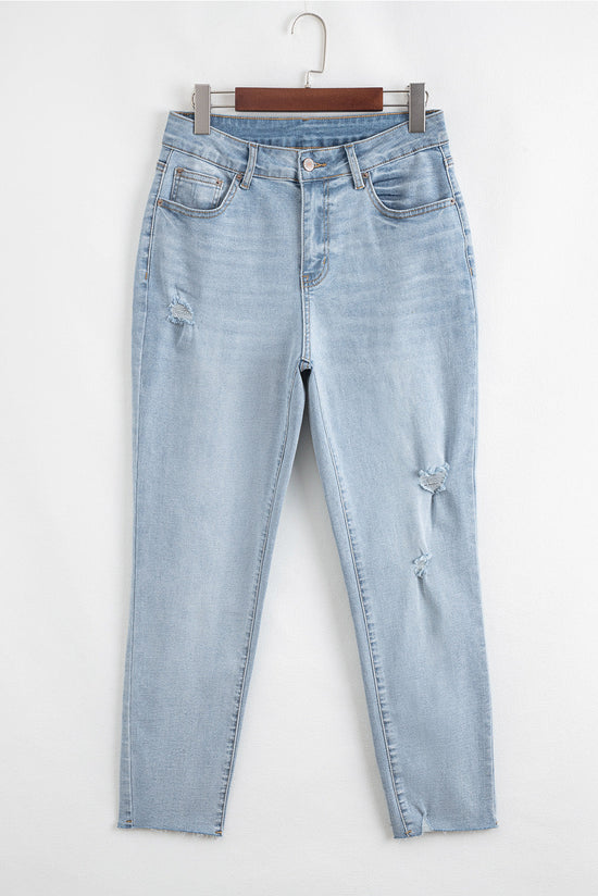 Kimberly Length Distressed Skinny Jeans