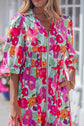 Lisa Puffy Half Sleeve Dress