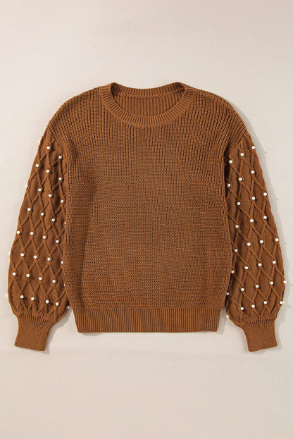 Evelyn Beaded Drop Shoulder Sweater