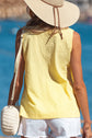 Kenzie Notched Pleated Tank Top
