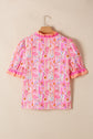 Danna Trim Short Sleeve Blouse