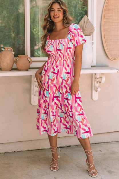 Dalia Smocked Ruffle Tiered Dress