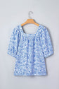 Lyanna Sleeve Pleated Floral Blouse