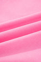 Pink Big Bow Lace Embroidered Dolman Sleeve Slit Plus Size Sweatshirt