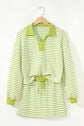 Juniper Stripe Collared Pullover and Skort Outfit