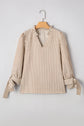 Blair Tied Cuffs Seersucker Blouse