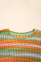 Cora Stripe Open Knit Sweater