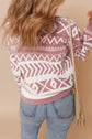 Alexandra abstract Print Pullover Sweater