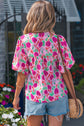 Jade Patchwork Tassel Tie Blouse