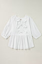 Paula Bow Knot Cutout Back Blouse